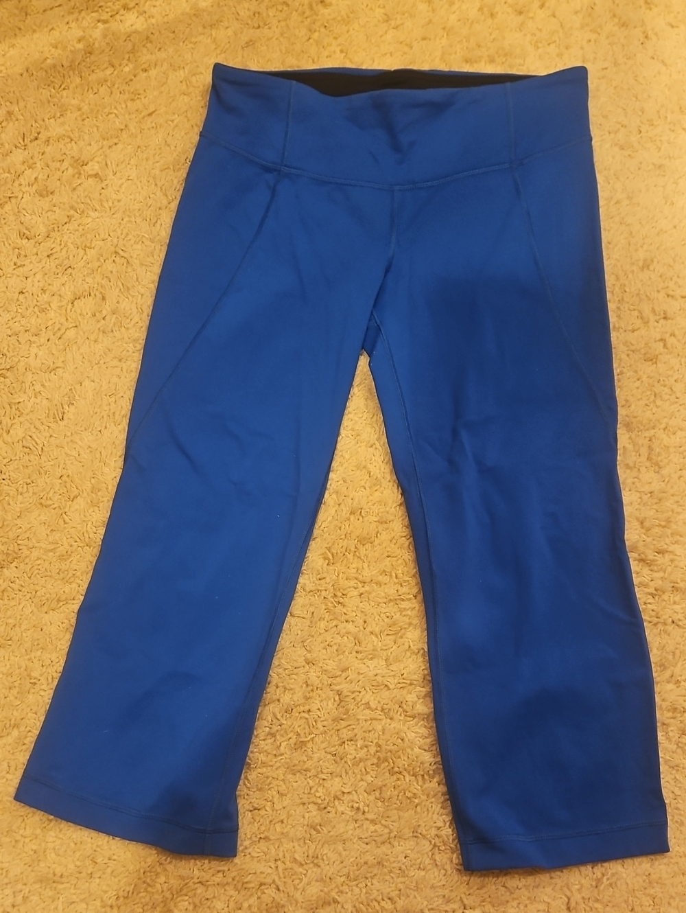 Lululemon Cropped Performance Leggings, Blue, Size 8?